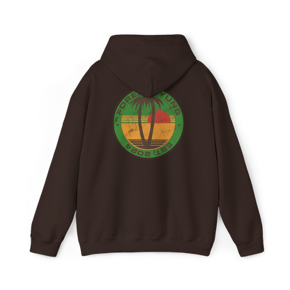 Forever Yung Sunset Badge Hoodie - Dark Chocolate