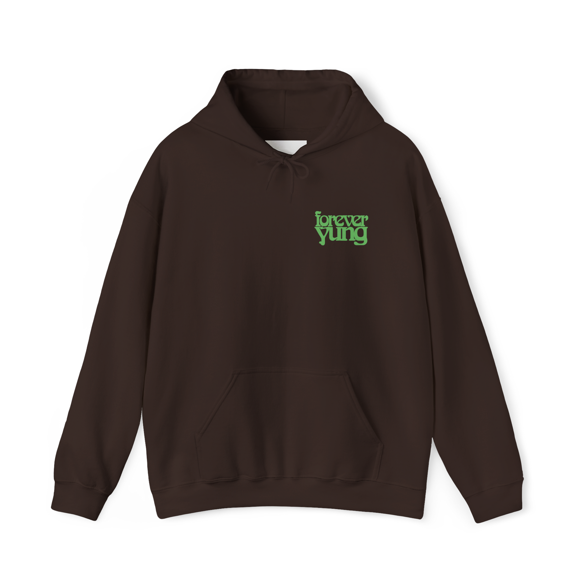 Forever Yung Sunset Badge Hoodie - Dark Chocolate