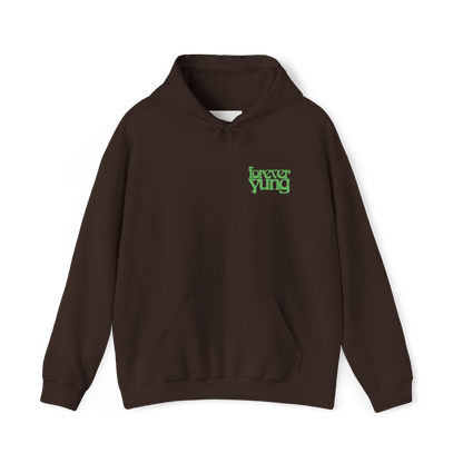 Forever Yung Sunset Badge Hoodie - Dark Chocolate